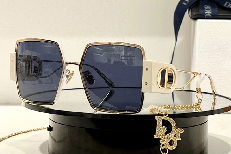 30Montaigne S4U Sunglasses Gold White Blue