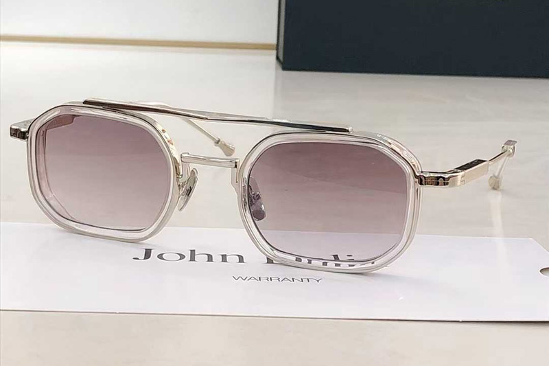 Anthony Sunglasses Transparent Silver Gradient Gray