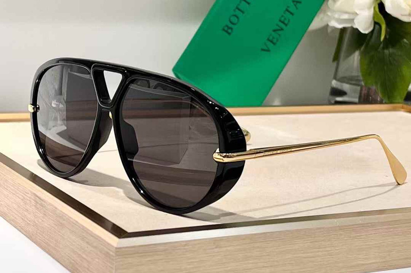 BV1274S Sunglasses Black Gold Gray