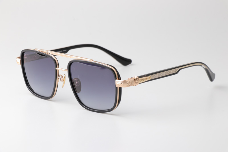 CH8194 Sunglasses Black Gold Gradient Blue