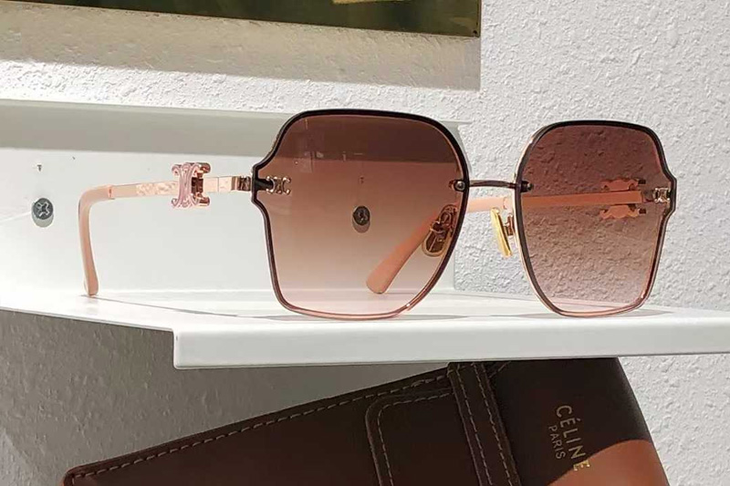 CL40248U Sunglasses Rose Gold Gradient Pink