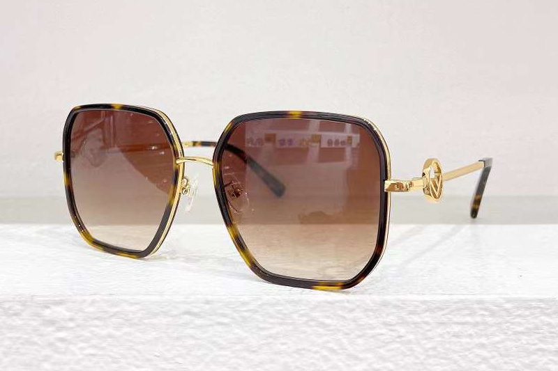 FE40031U Sunglasses Tortoise Gold Gradient Brown