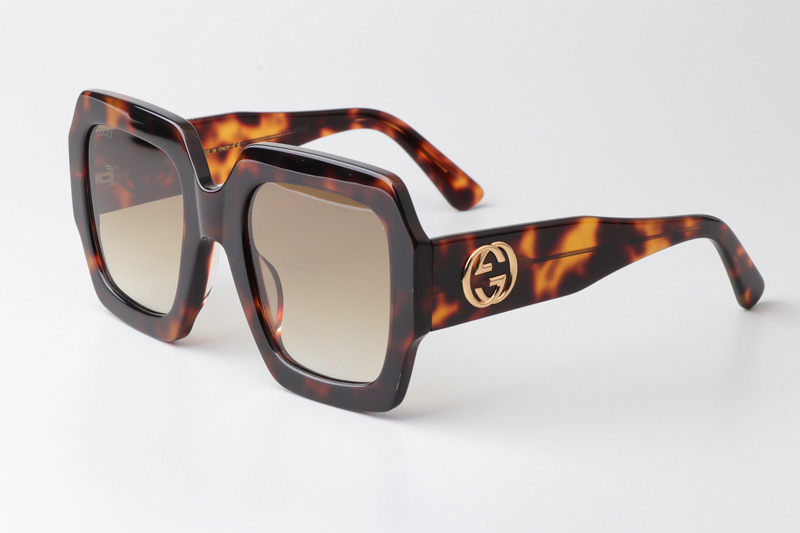 GG0178S Sunglasses Tortoise Gradient Brown