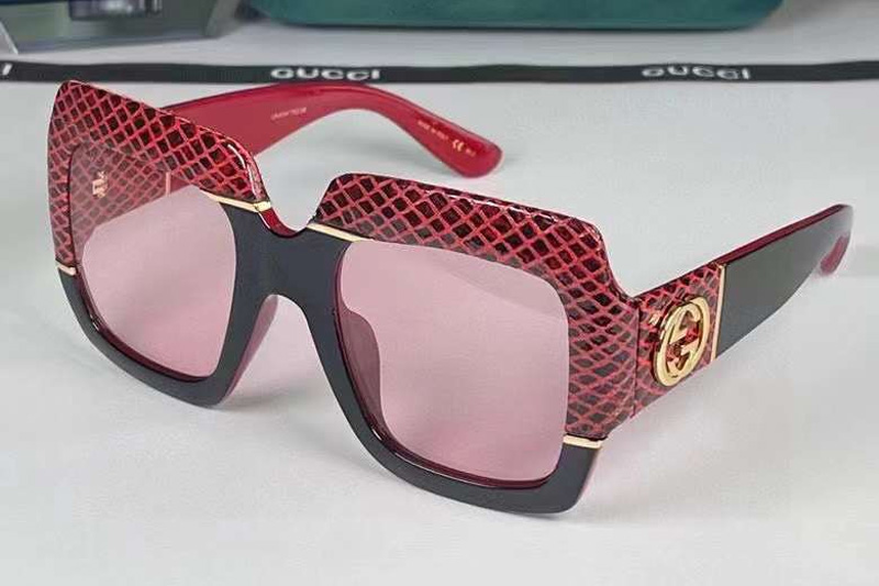 GG0484S Sunglasses In Red Black