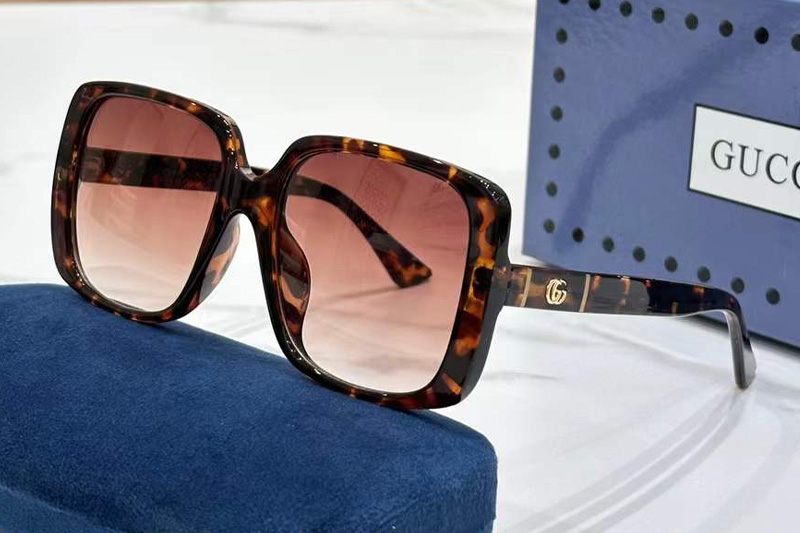 GG0632SA Sunglasses Tortoise Gradient Brown