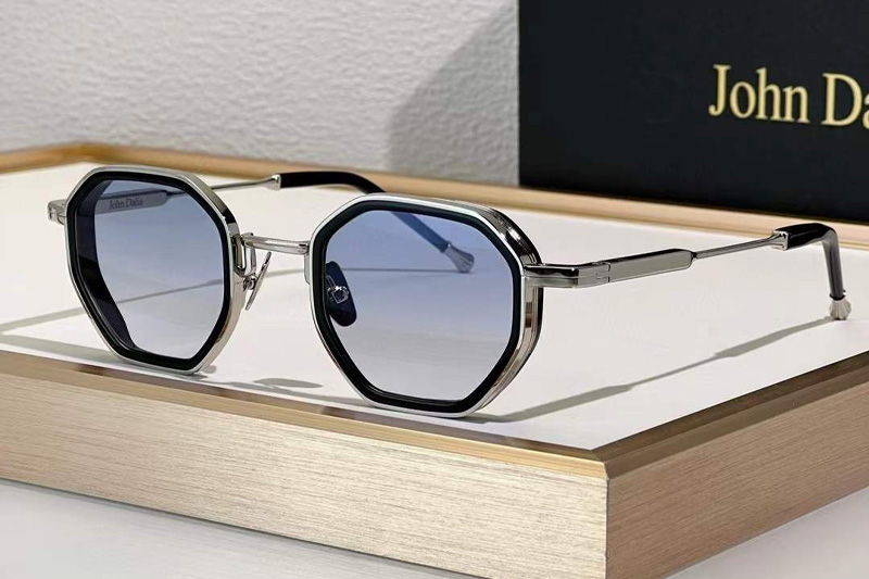 Harrison Sunglasses Black Silver Gradient Blue