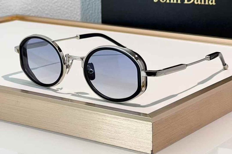 Jared Sunglasses Black Silver Gradient Blue