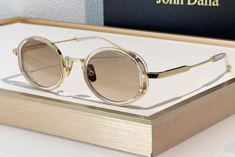 Jared Sunglasses Transparent Gold Gradient Brown