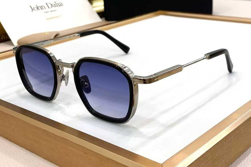 Leo2 Sunglasses Black Silver Gradient Blue