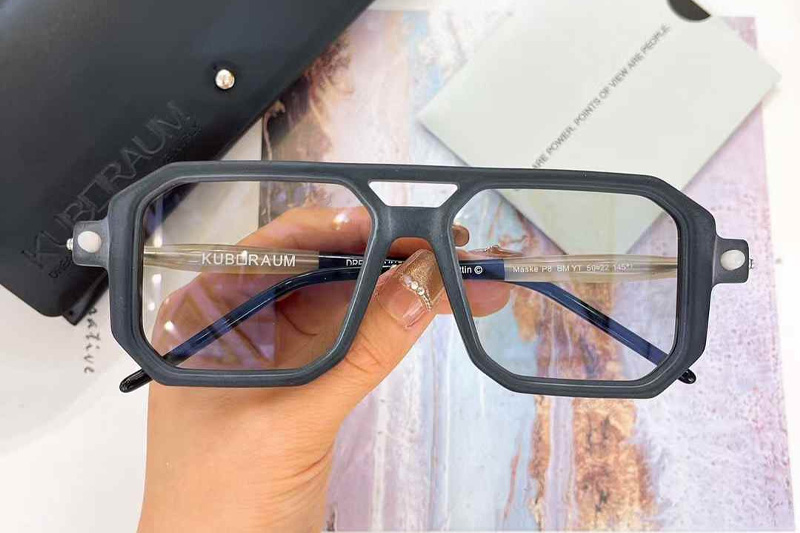 Maske P8 Eyeglasses Matte Black White