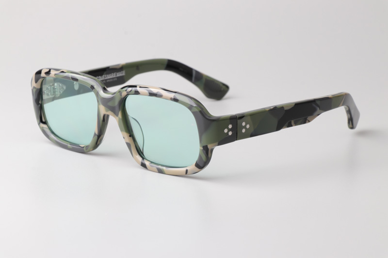Nakahira Sunglasses Gray Tortoise Green