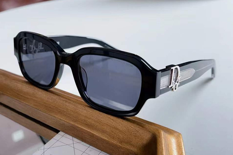 Oblique S2I Sunglasses Black Silver Gray