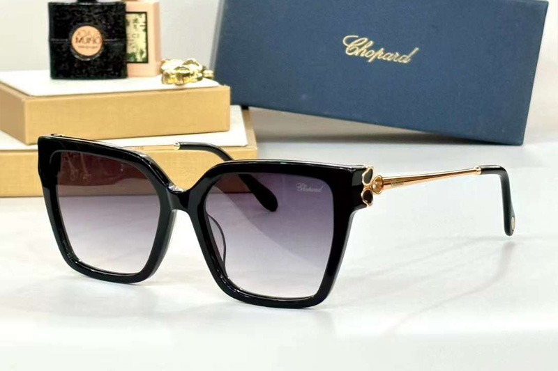 SCH371V Sunglasses Black Gradient Gray