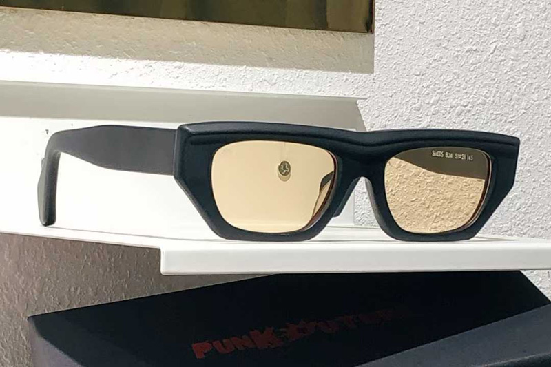 SM005 Sunglasses Matte Black Yellow