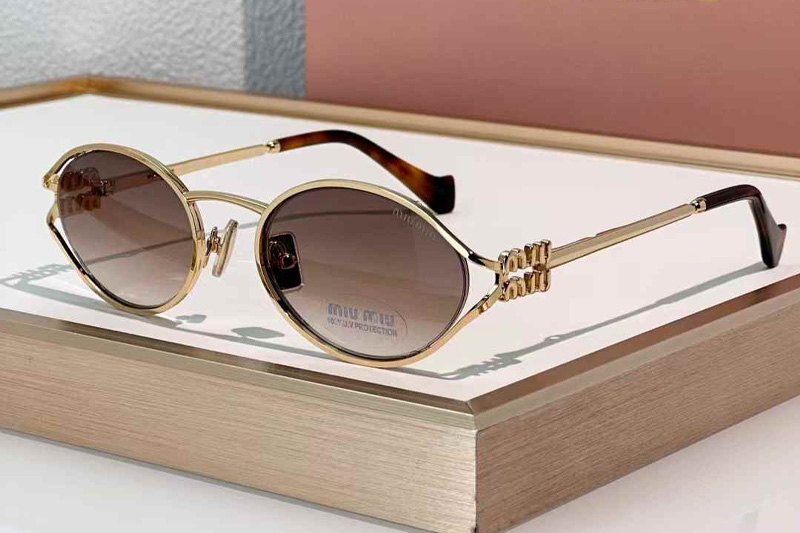 SMU52Y Sunglasses Gold Gradient Brown