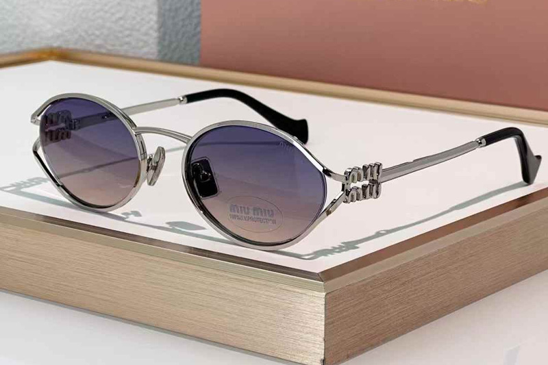 SMU52Y Sunglasses Silver Gradient Blue