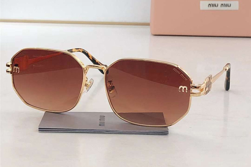 SMU75ZS Sunglasses Gold Gradient Brown