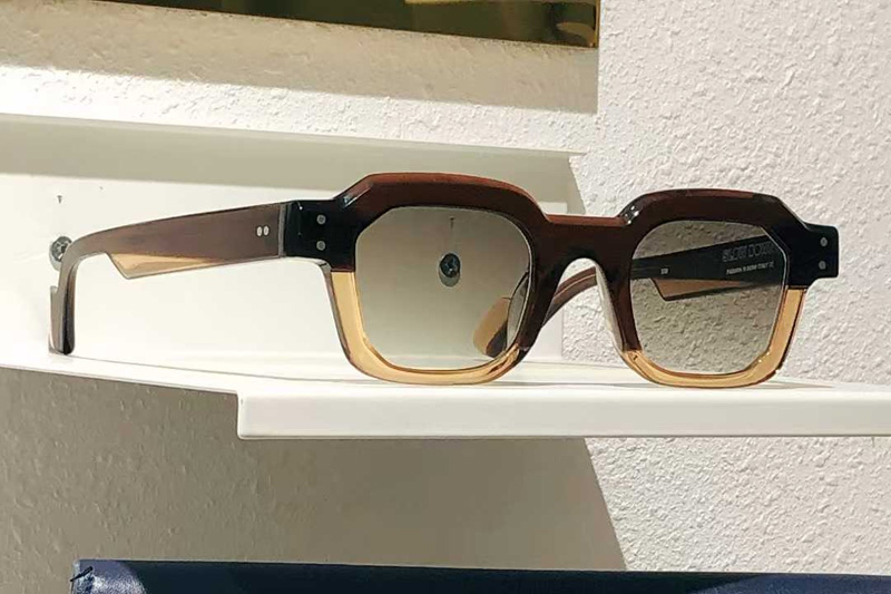 Slow Down Sunglasses Coffee Yellow Gradient Brown