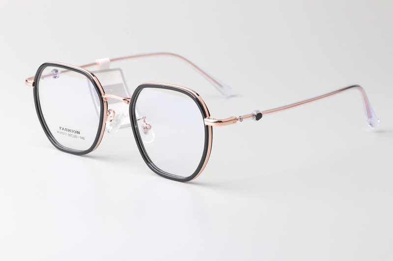 TT31017 Eyeglasses Black Rose Gold