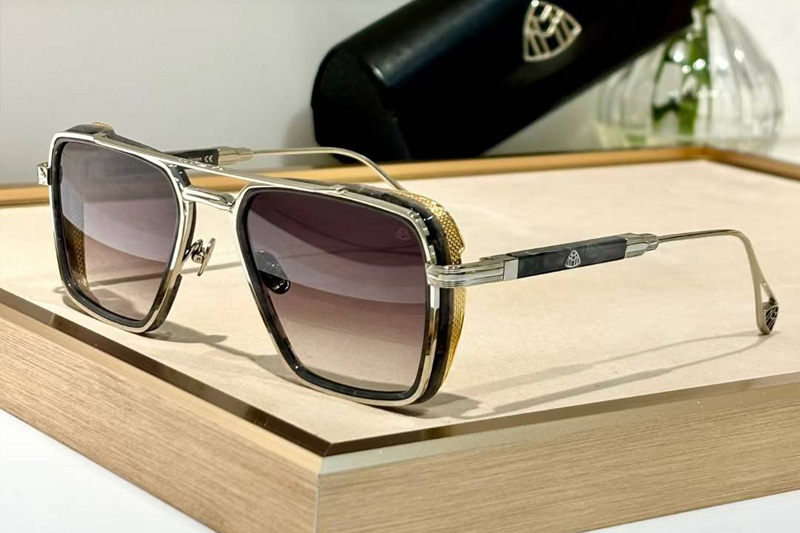 The Nean Sunglasses Silver Gray Gradient Gray