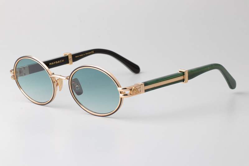 The Producer I Sunglasses Gold Green Gradient Green