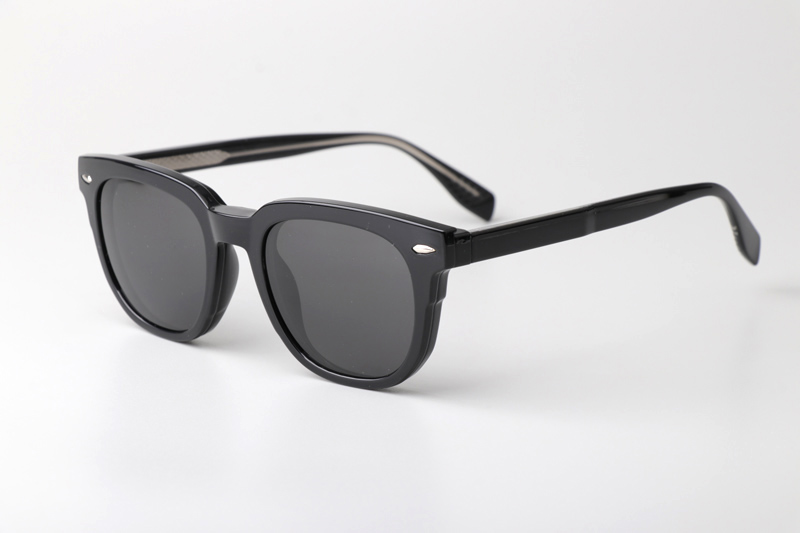 WT34201 Eyeglasses Black Gray Clips