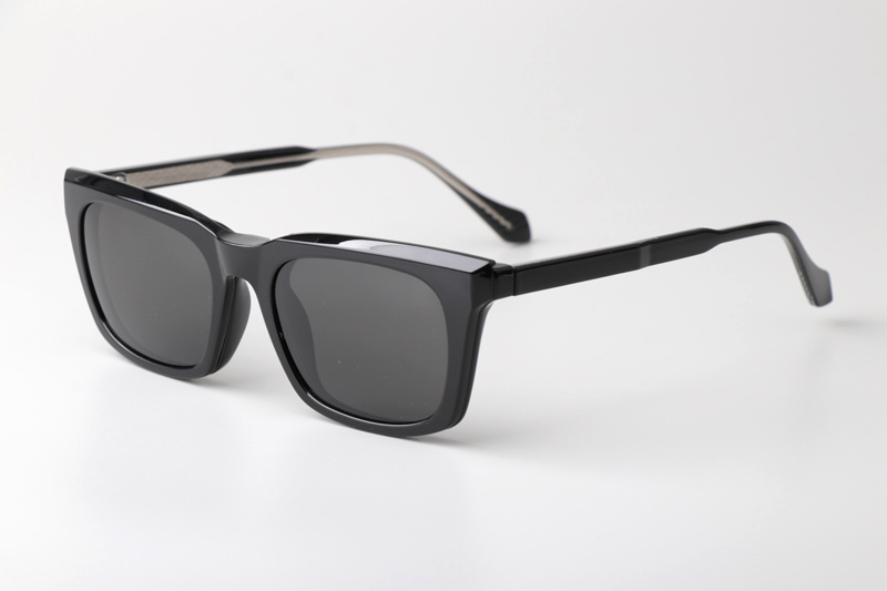 WT34208 Eyeglasses Black Gray Clips