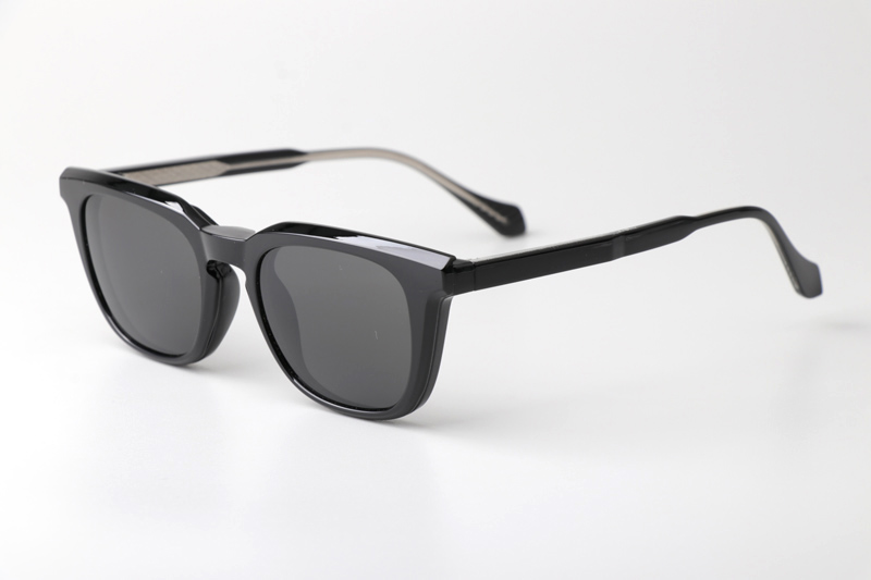 WT34209 Eyeglasses Black Gray Clips