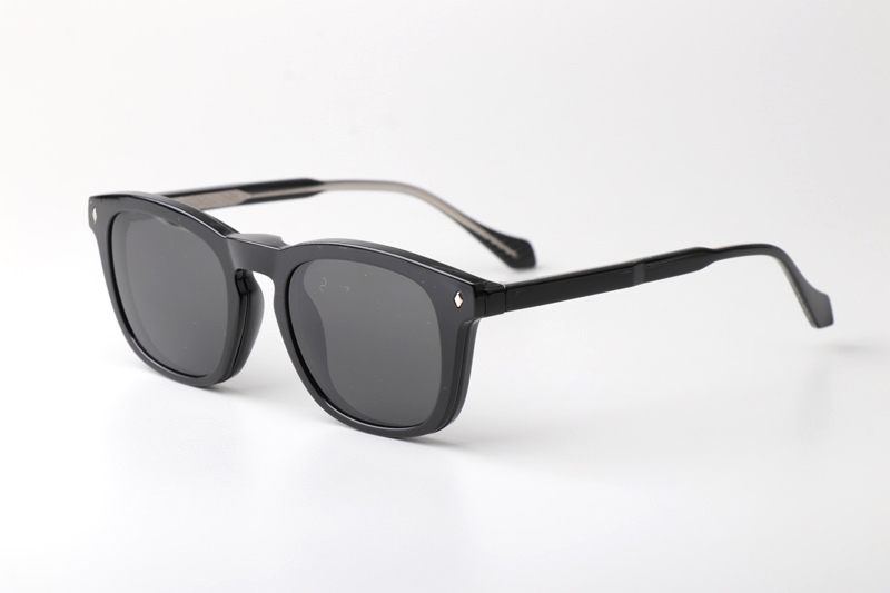 WT34211 Eyeglasses Black Gray Clips