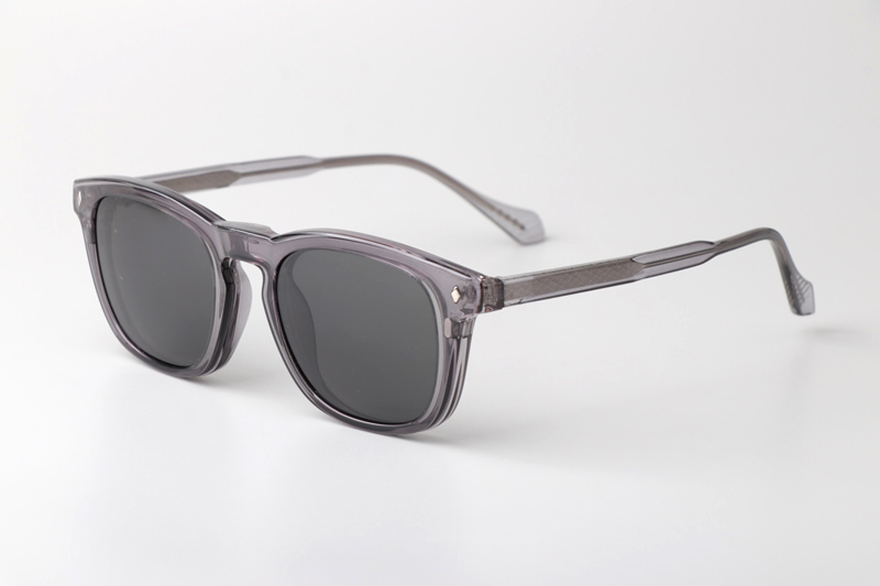 WT34211 Eyeglasses Gray Gray Clips