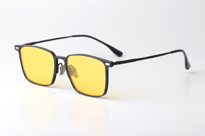 WT8803 Eyeglasses Black Yellow Clips