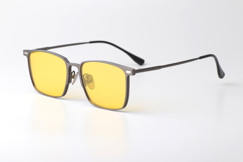 WT8803 Eyeglasses Gunmetal Yellow Clips