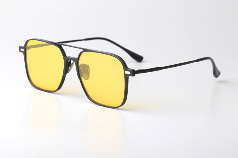 WT8804 Eyeglasses Black Yellow Clips