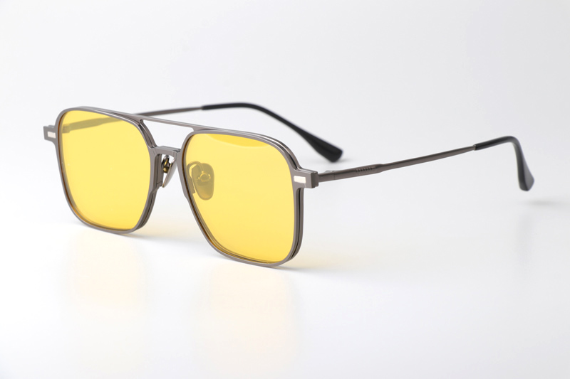 WT8804 Eyeglasses Gunmetal Yellow Clips